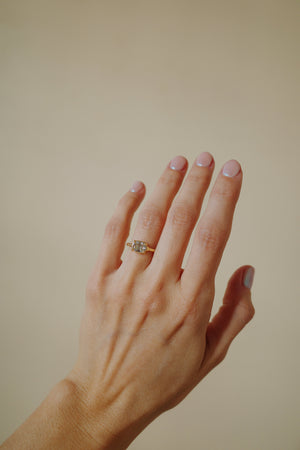 1.03ct Modern Antique Old Mine Cut <br><b>We Are Arrow</b> | Old Mine Cut Diamond Basket Ring