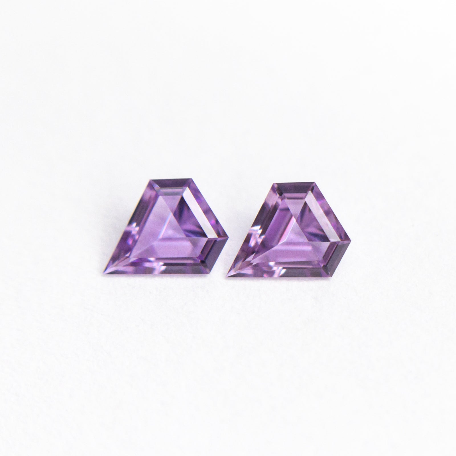 Matching Pair Purple Shield Sapphire Melee