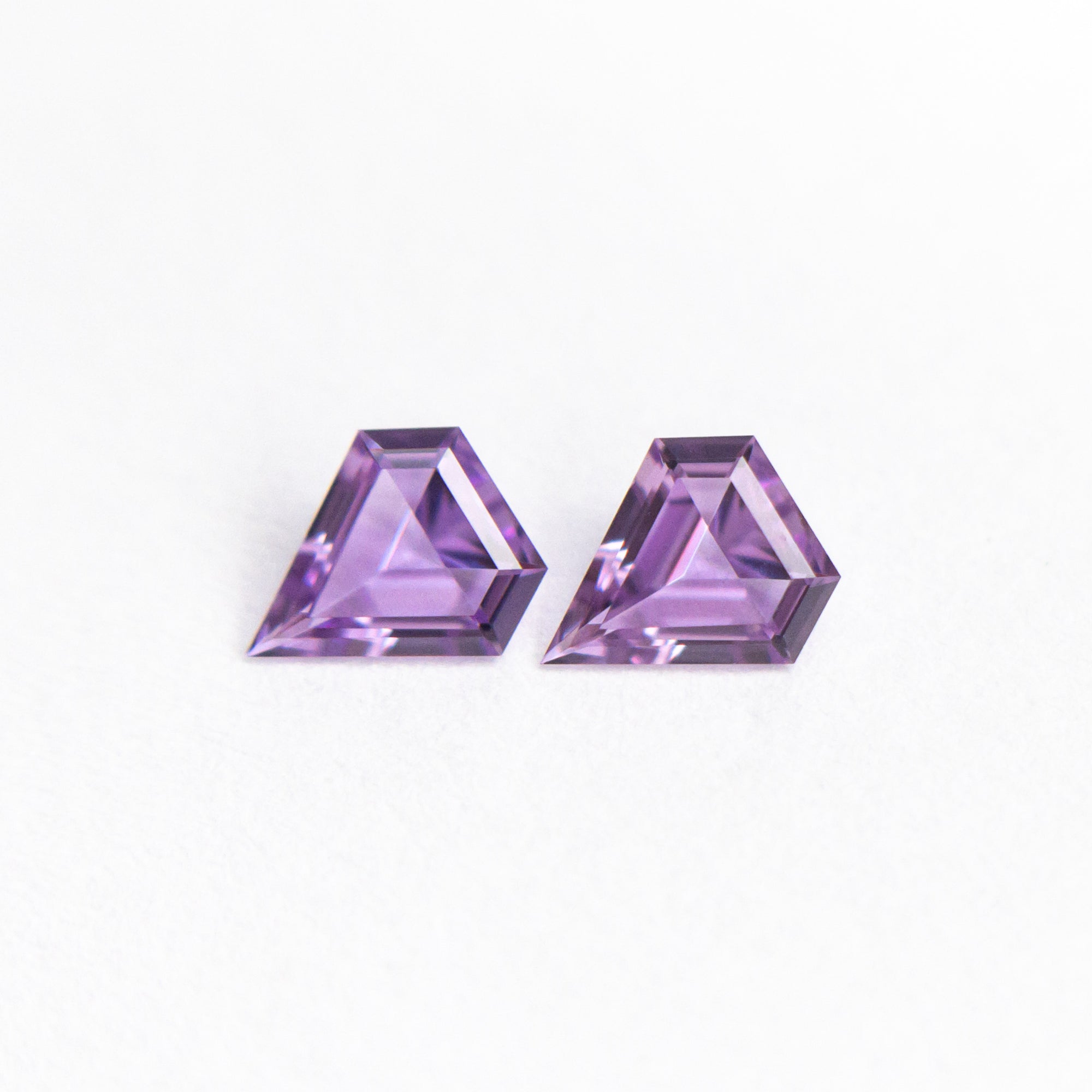 Matching Pair Purple Shield Sapphire Melee