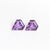 Matching Pair Purple Shield Sapphire Melee