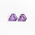 Matching Pair Purple Shield Sapphires