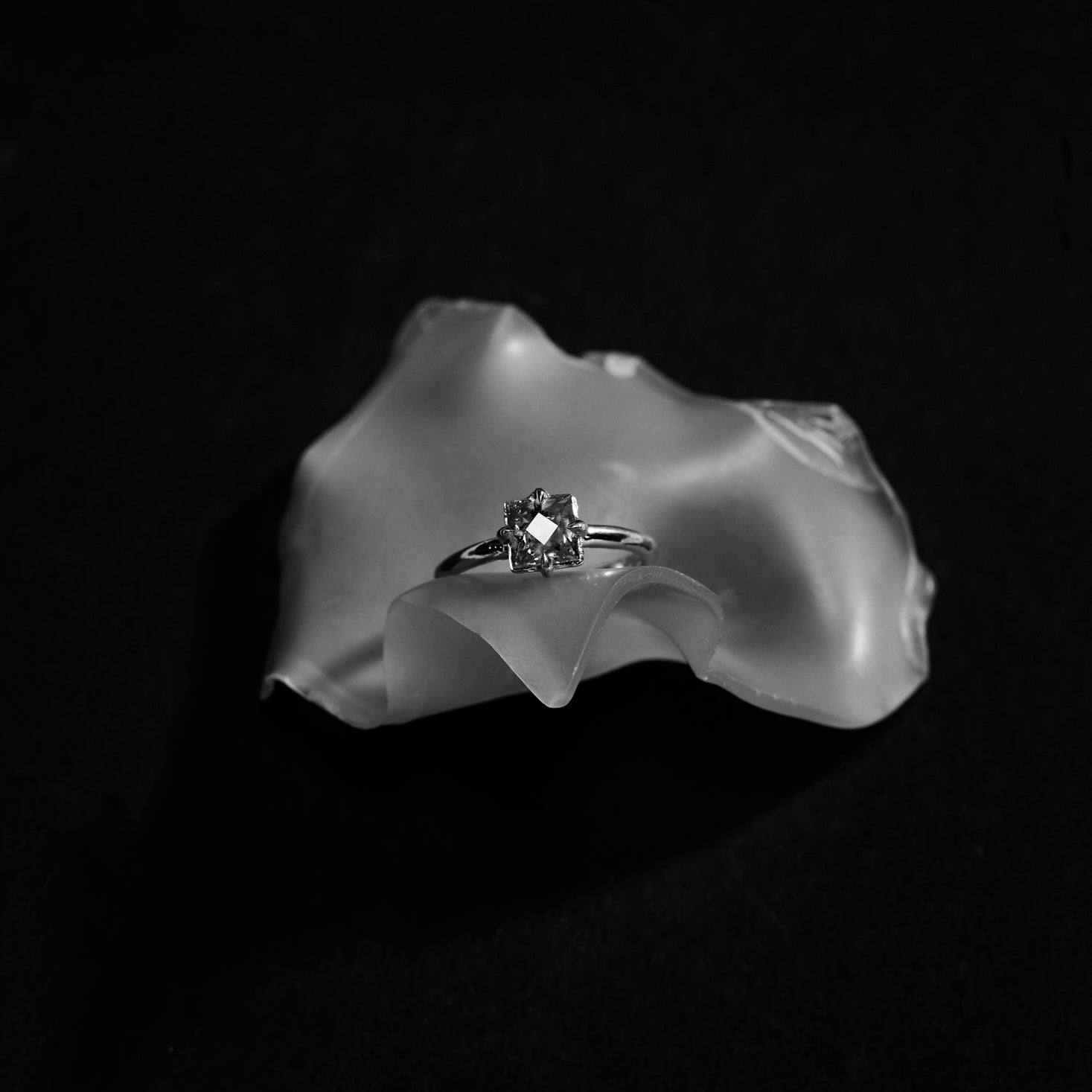 1.25ct Square French Cut <br><b> We are Arrow Ltd </b>| 1/ Modern Antique French Ring