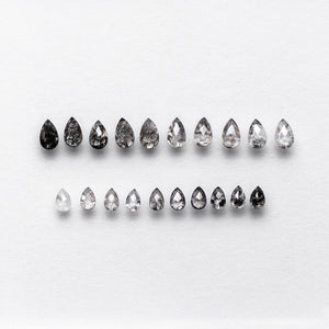 1.69cttw 20pc Ombre Pear Rosecut Melee Parcel SPPSRC-02