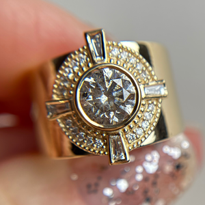 1.23ct Round Brilliant Diamond<br><b>Jilian Maddin </b>| StarBoy Wide Band