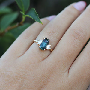 2.08ct Cut Corner Rectangle Step Cut Sapphire <br><b> Yuliya Chorna Jewellery </b>| Misceo Ring