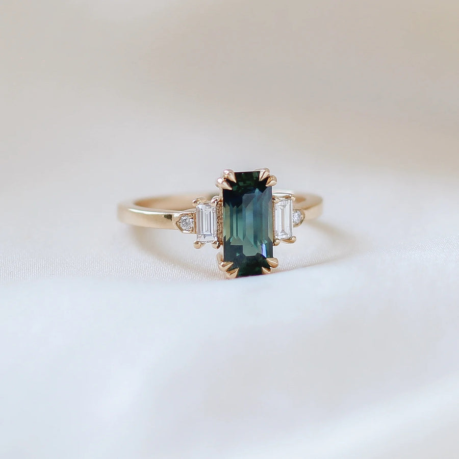 2.08ct Cut Corner Rectangle Step Cut Sapphire <br><b> Yuliya Chorna Jewellery </b>| Misceo Ring