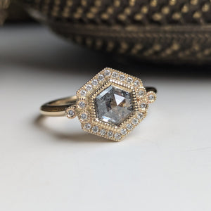 1.14ct Hexagon Rosecut <br> <b>Emily Gill </b>| Tundraveil Ring