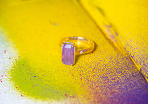 4.01ct Cut Corner Rectangle Brilliant Sapphire <br> <b>H&F Jewellery</b> | Tempest Ring