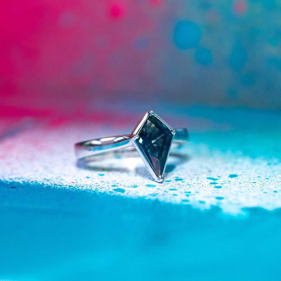1.51ct Kite Step Cut Sapphire <br><b> Masterpiece </b>| Super Duper Ring