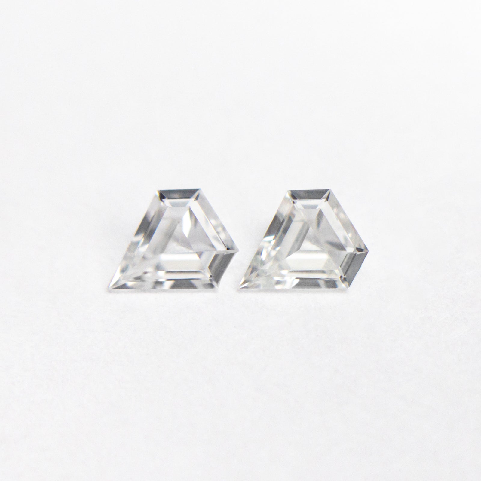 Matching Pair White Shield Sapphire Melee