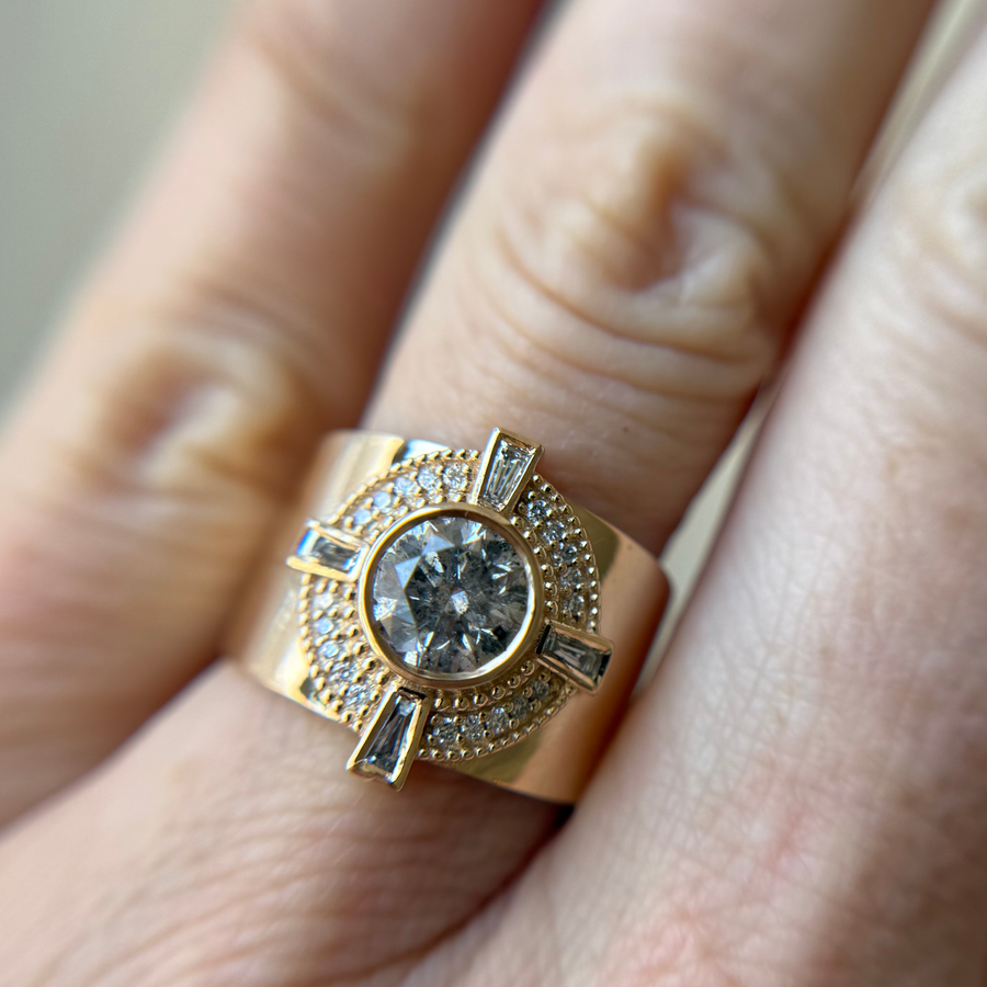 1.23ct Round Brilliant Diamond<br><b>Jilian Maddin </b>| StarBoy Wide Band