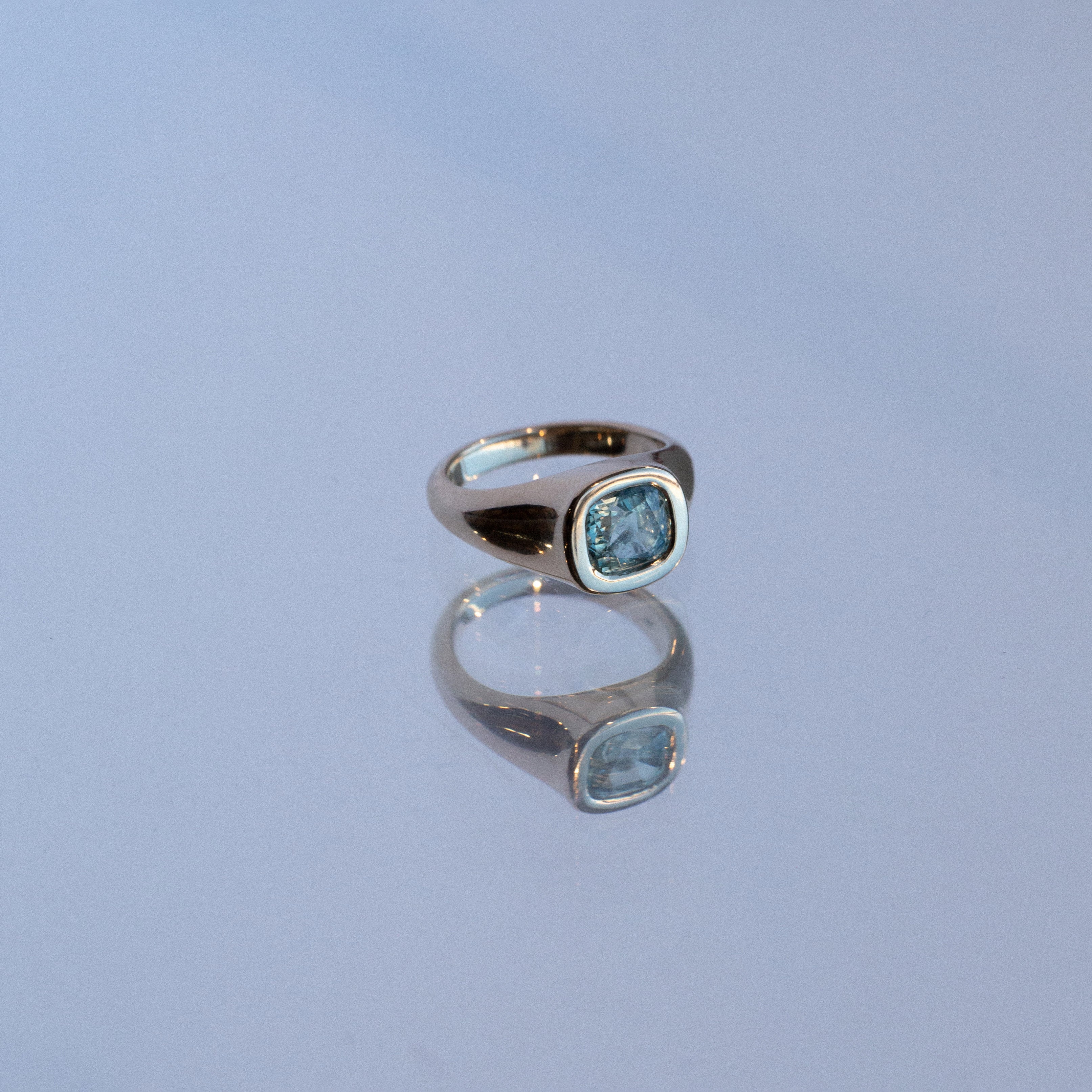 2.57ct Cushion Brilliant Sapphire <br><b> Anna Sheffield x Misfit x Everywhere Taos </b>| Sapphire Ring Collab