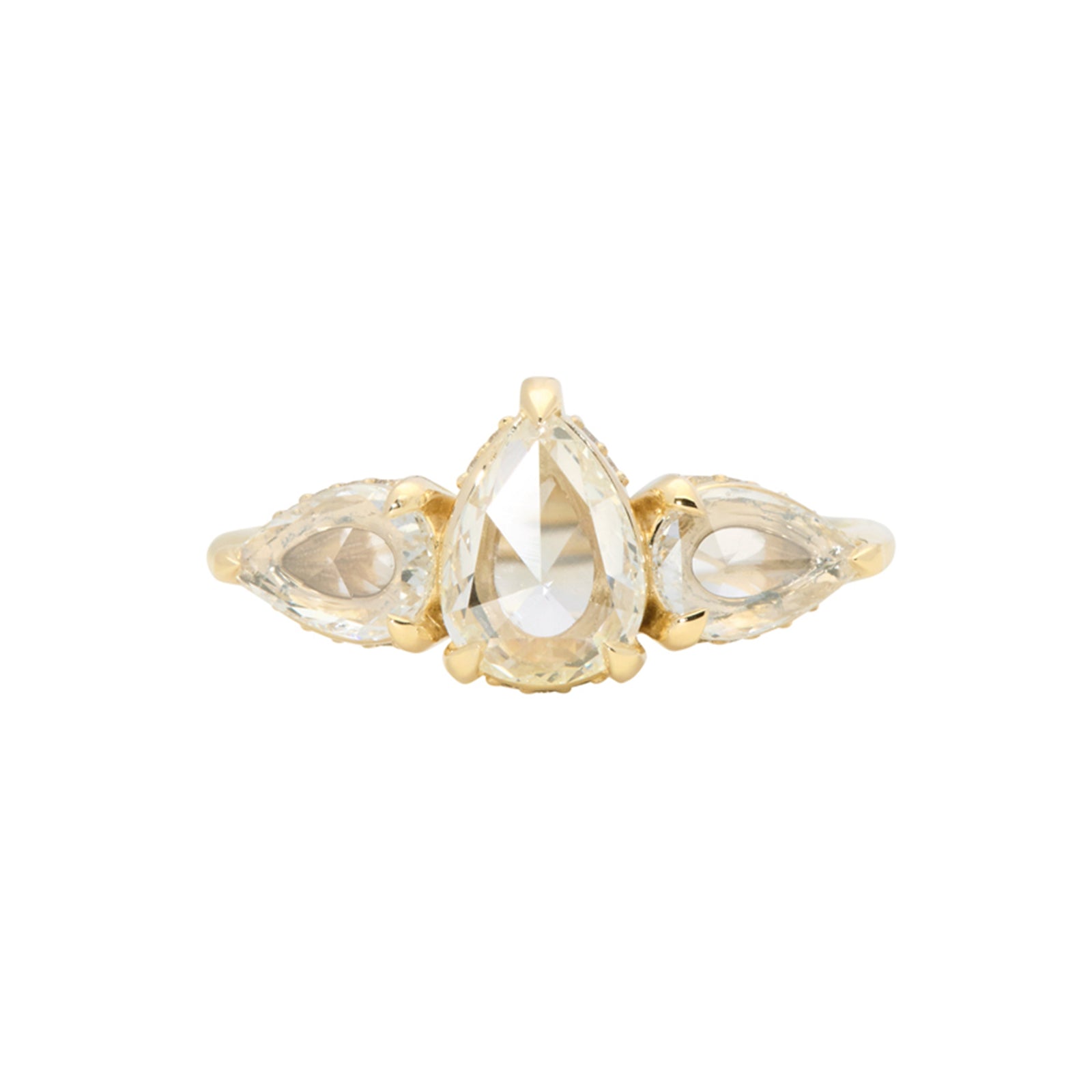 1.44cttw Pear Rosecut <br><b> Emily Warden Designs </b>| Ballet Slipper Ring