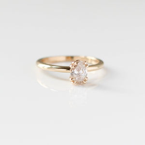 yellow gold diamond solitaire ring quarter view