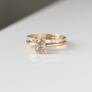 yellow gold diamond solitiaire ring with diamond wedding band