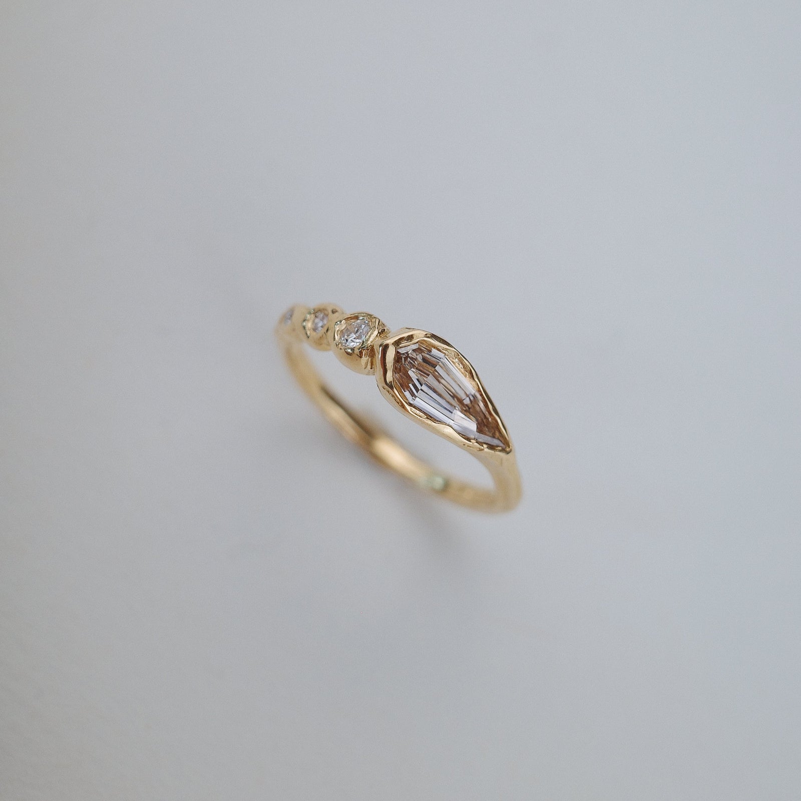 We Are Arrow | 0.41ct Champagne Geometric Drop Ring