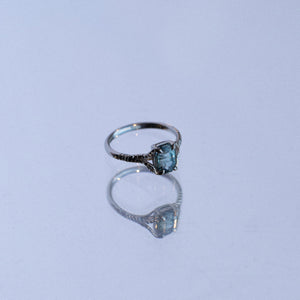 1.57ct Cut Corner Rectangle Step Cut Sapphire <br><b> Chinchar Maloney x Misfit x Everywhere Taos </b>| Juniper & Sage Ring