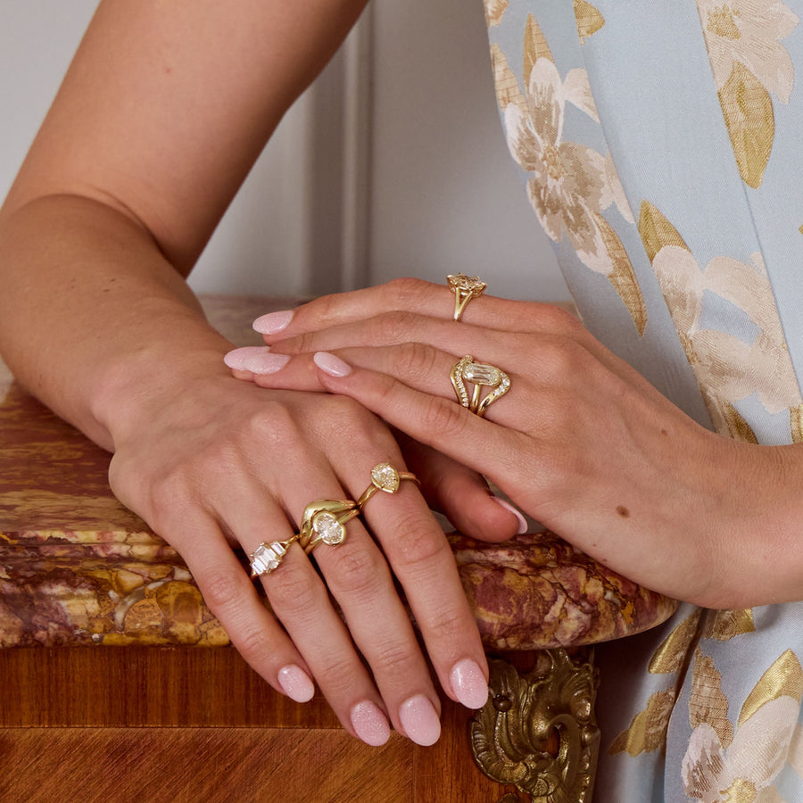 1.23ct Cut Corner Rectangle Step Cut <br><b> Emily Warden Designs </b>| Champagne Grove Ring