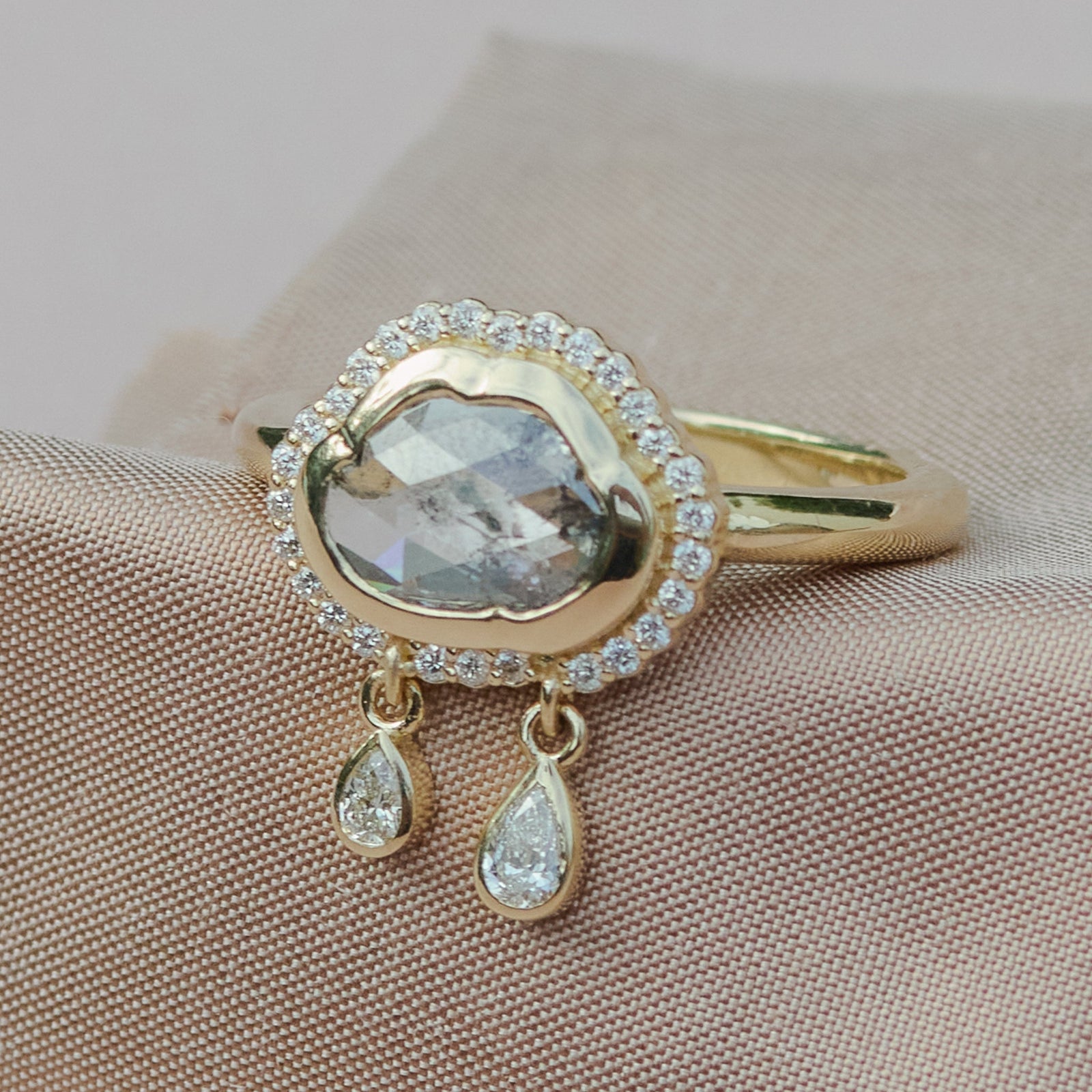 1.55ct Cloud Rosecut <br><b> Emily Warden Designs </b>|   Cloud Shower Ring