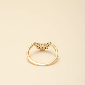 7pc Salt and Pepper Diamonds <br><b>Angela Monaco Jewelry </b>| Crown Contour Wedding Band