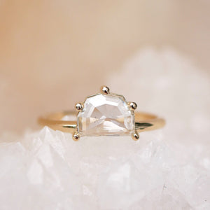 1.01ct Geo Half Moon Rosecut <br><b> Emily Warden Designs </b>| Diamond Solitaire Ring
