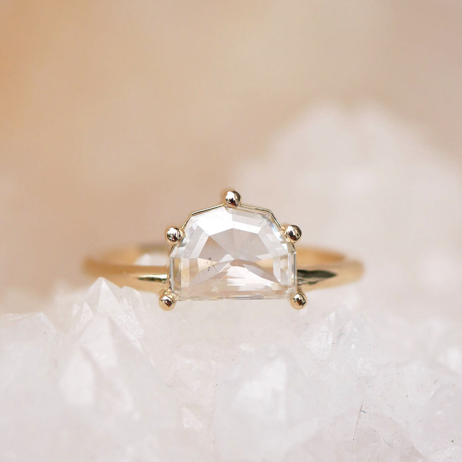 1.01ct Geo Half Moon Rosecut <br><b> Emily Warden Designs </b>| Diamond Solitaire Ring