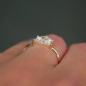 1.01ct Geo Half Moon Rosecut <br><b> Emily Warden Designs </b>| Halfmoon Sol Ring