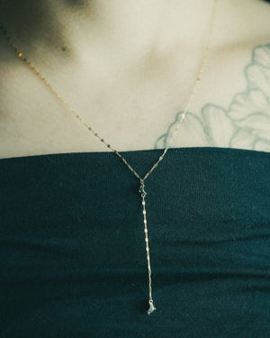 5mm Crescent Moon Rosecut <br><b> Dallas Maynard Jewelry </b>| Luna Lariat Necklace