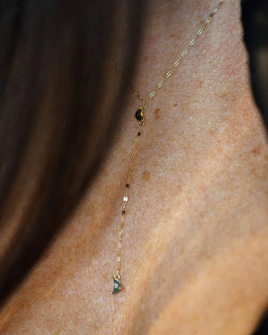 5mm Crescent Moon Rosecut <br><b> Dallas Maynard Jewelry </b>| Luna Lariat Necklace