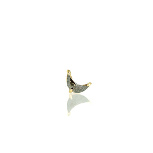Dark Luna Stud with salt & pepper diamond