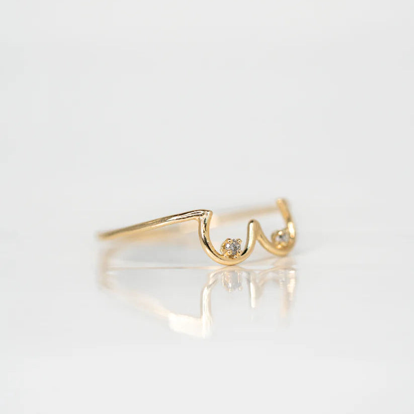 0.03cttw 2pc Round Brilliants <br><b> Dallas Maynard Jewelry </b>| Boob Ring / Size 7.5