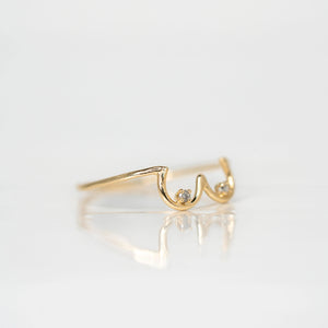 0.03cttw 2pc Round Brilliants <br><b> Dallas Maynard Jewelry </b>| Boob Ring / Size 7.5