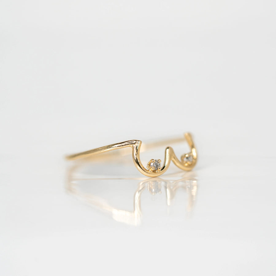 0.03cttw 2pc Round Brilliants <br><b> Dallas Maynard Jewelry </b>| Boob Ring / Size 7.5