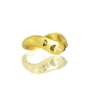 3mm Crescent Moon Rosecuts<br><b>Dallas Maynard Jewelry </b>| Veniszka Band