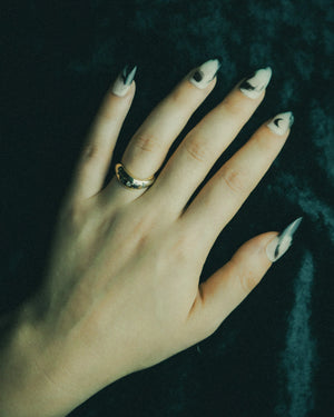 3mm Crescent Moon Rosecuts<br><b>Dallas Maynard Jewelry </b>| Veniszka Band