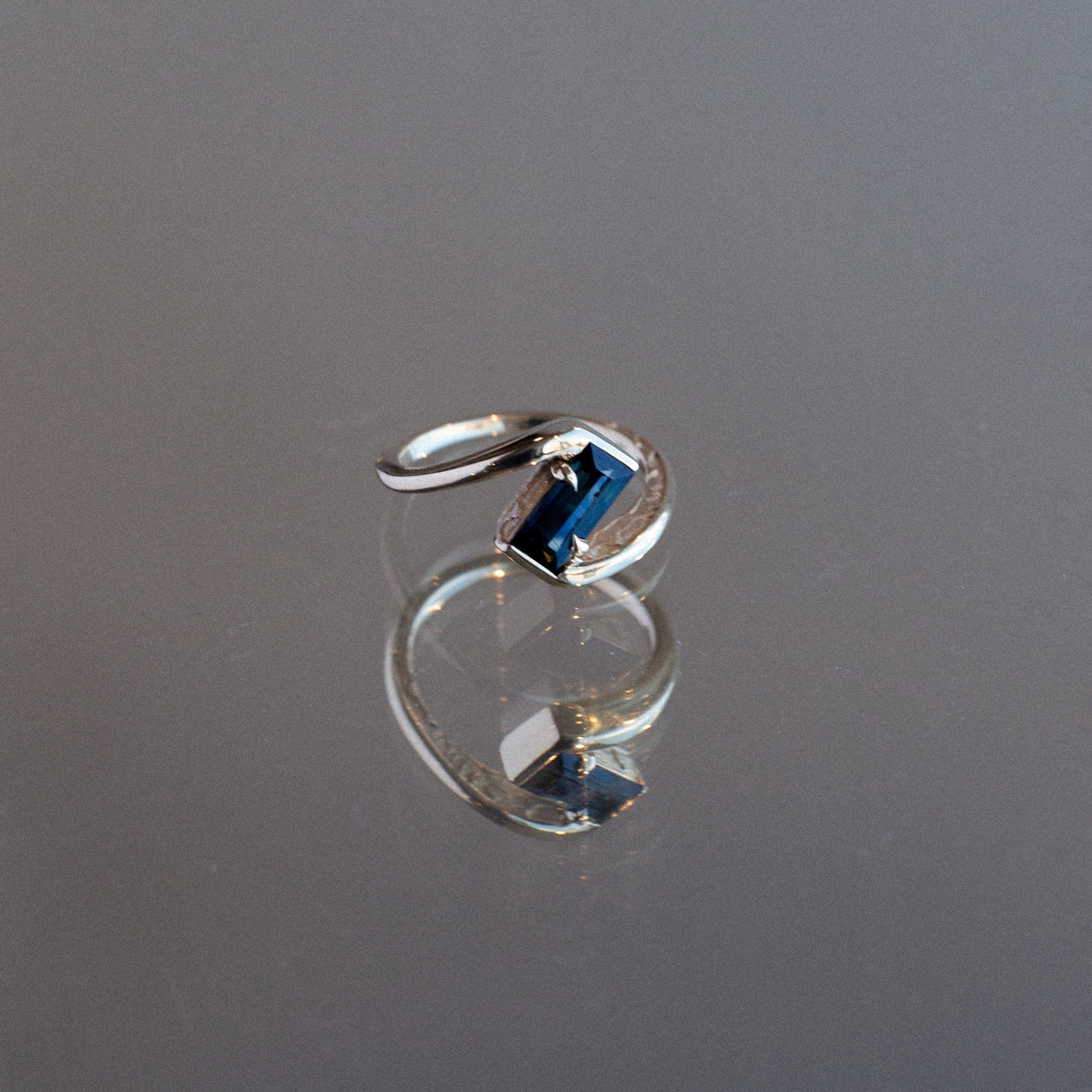 1.24ct Rectangle Step Cut Sapphire <br><b> Dallas Maynard x Misfit x Everywhere Taos </b>| Sapphire Ring Collab