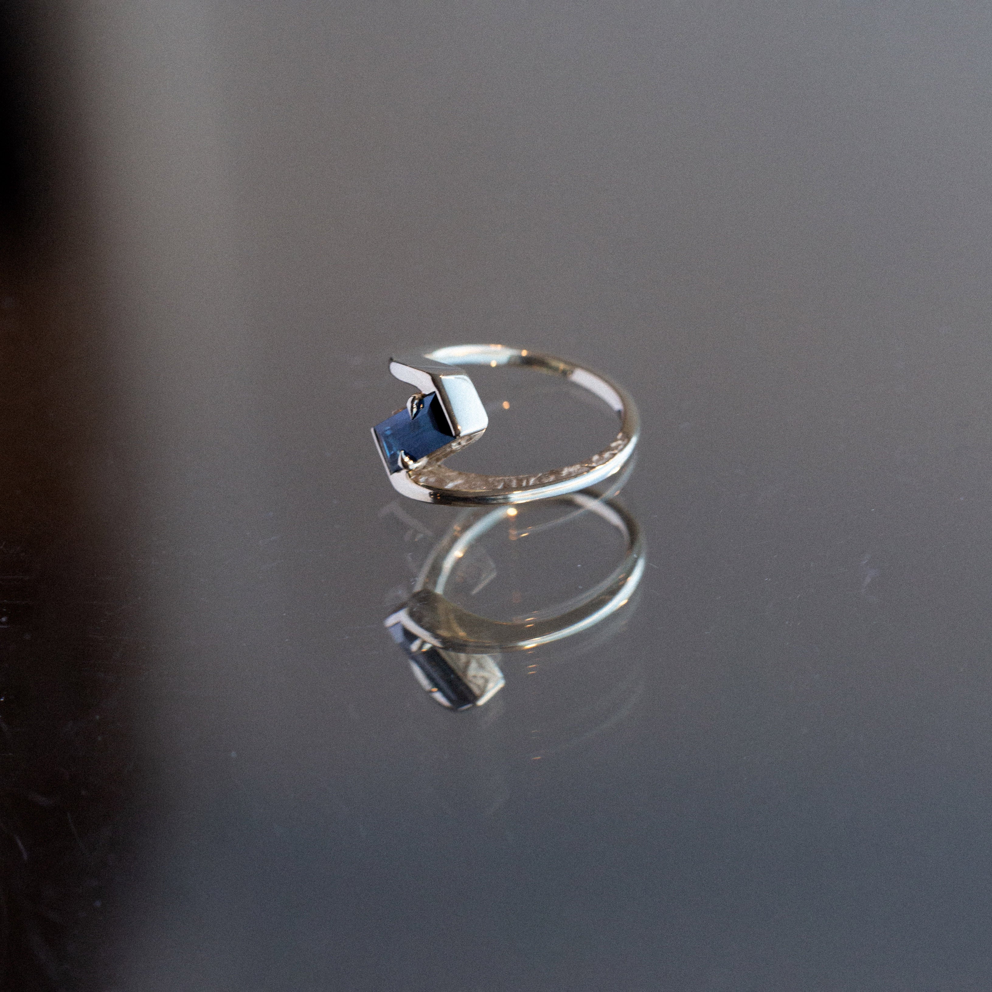 1.24ct Rectangle Step Cut Sapphire <br><b> Dallas Maynard x Misfit x Everywhere Taos </b>| Sapphire Ring Collab