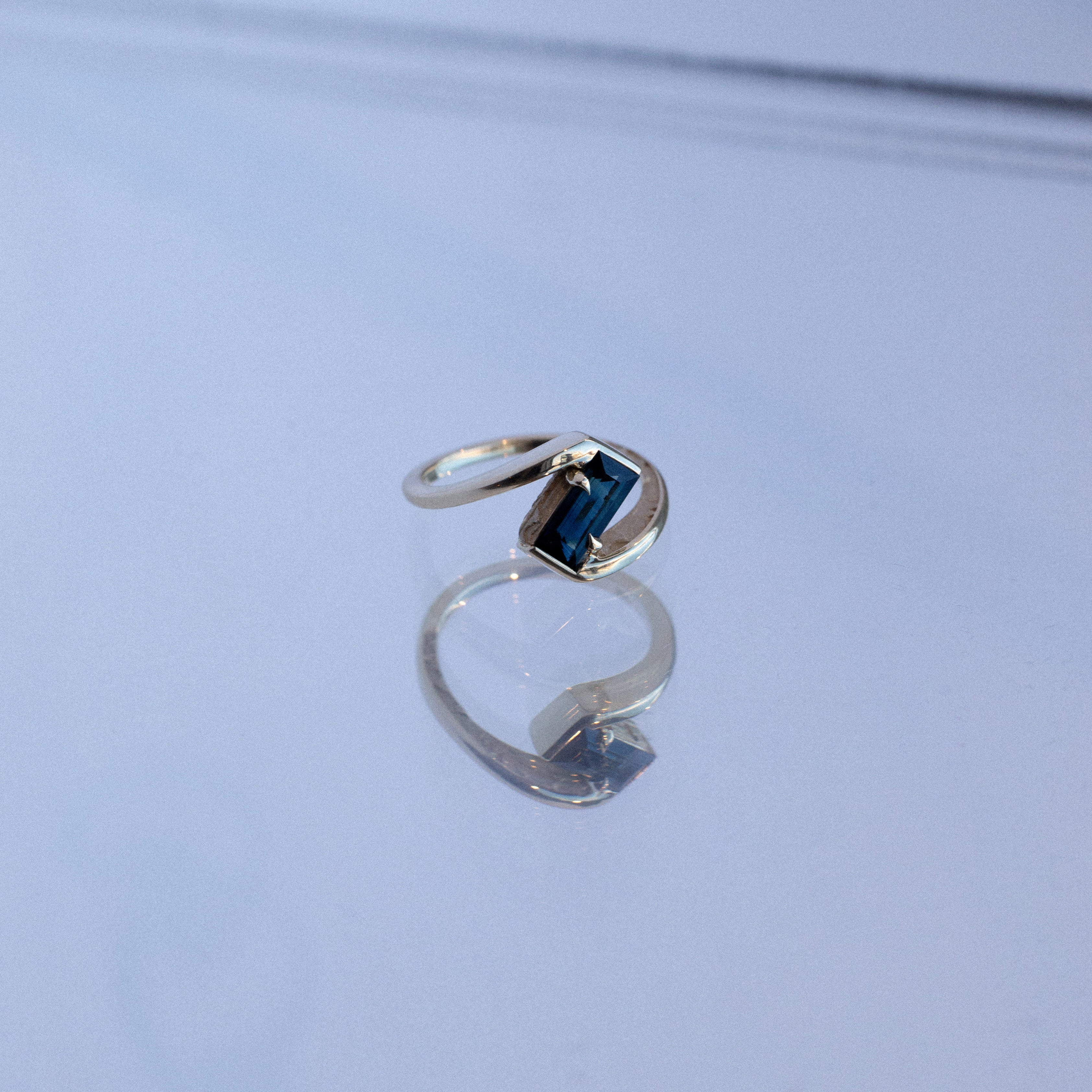 1.24ct Rectangle Step Cut Sapphire <br><b> Dallas Maynard x Misfit x Everywhere Taos </b>| Sapphire Ring Collab