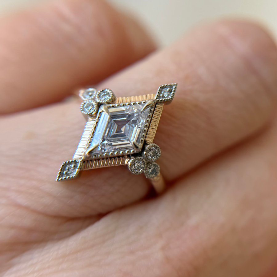 0.70ct Lozenge Step Cut <br><b>Jilian Maddin </b>| Mega Alloway Ring 2.0
