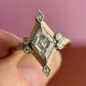 0.70ct Lozenge Step Cut <br><b> Jilian Maddin </b>| Mega Alloway Ring 2.0