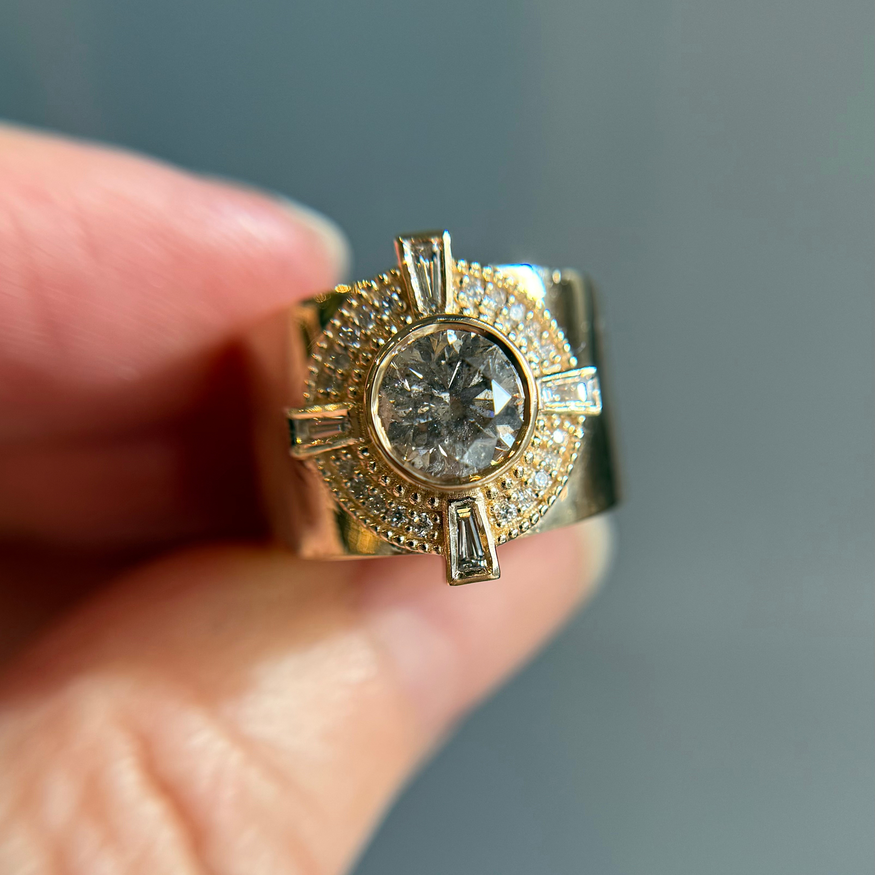 1.23ct Round Brilliant Diamond<br><b>Jilian Maddin </b>| StarBoy Wide Band