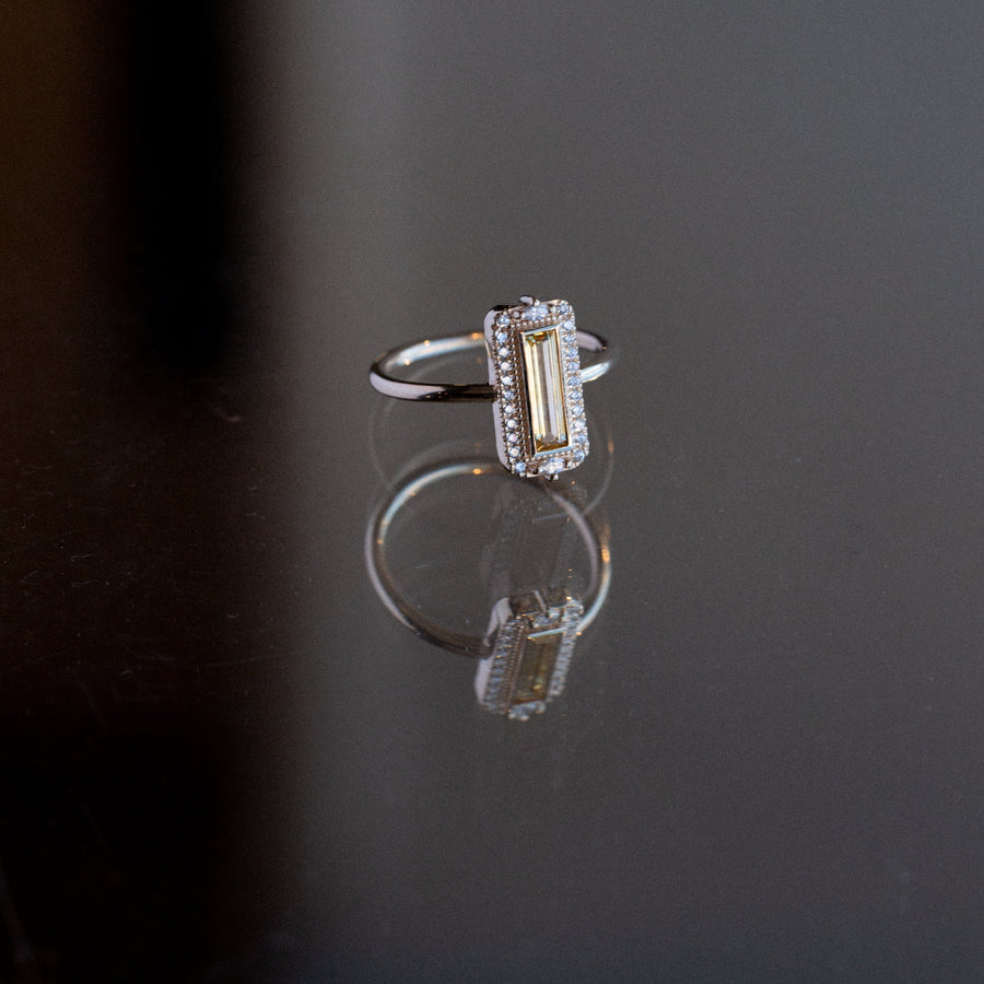 0.44ct Baguette Step Cut Sapphire <br><b> Eden Philippa x Misfit x Everywhere Taos </b>| Sapphire Ring Collab