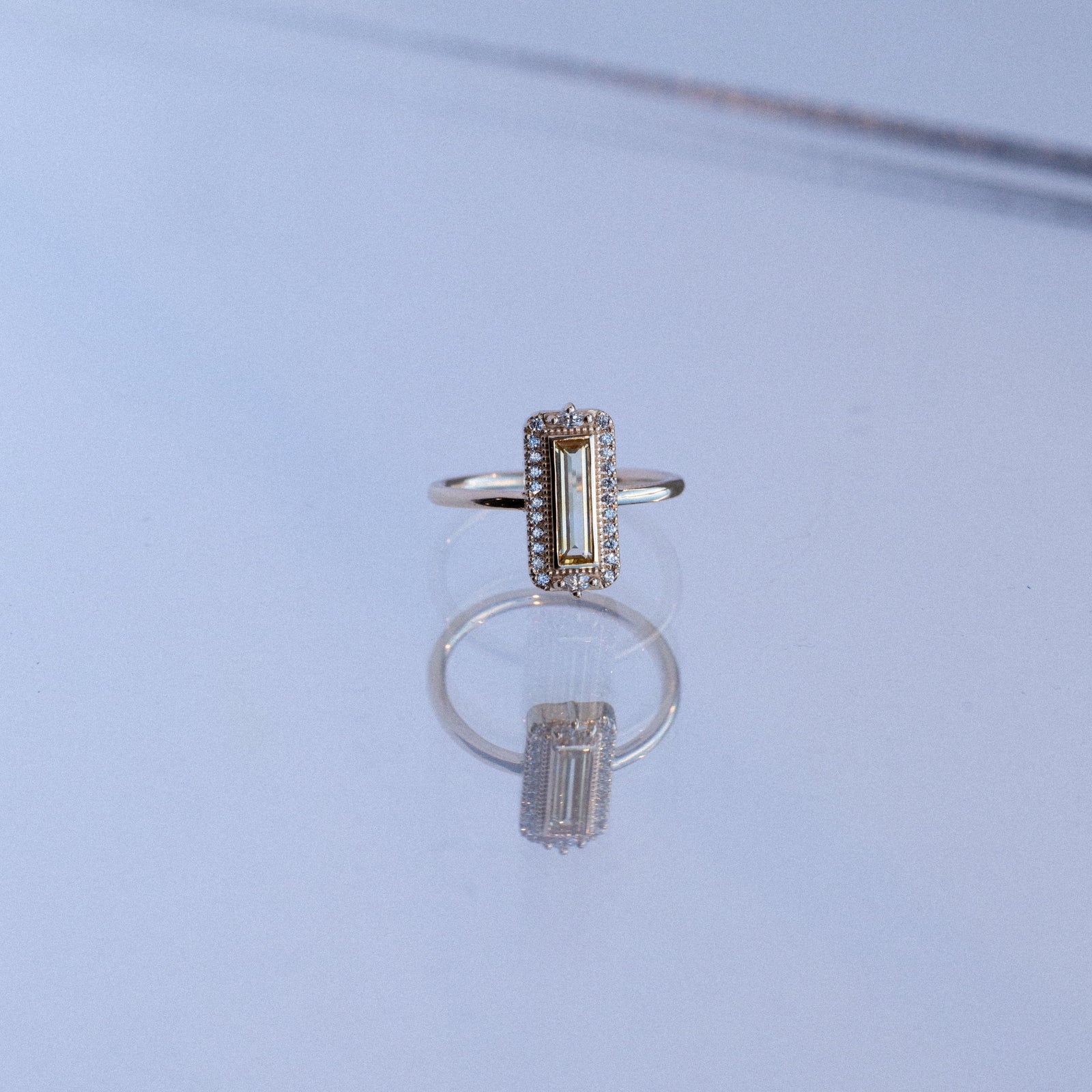 0.44ct Baguette Step Cut Sapphire <br><b> Eden Philippa x Misfit x Everywhere Taos </b>| Sapphire Ring Collab