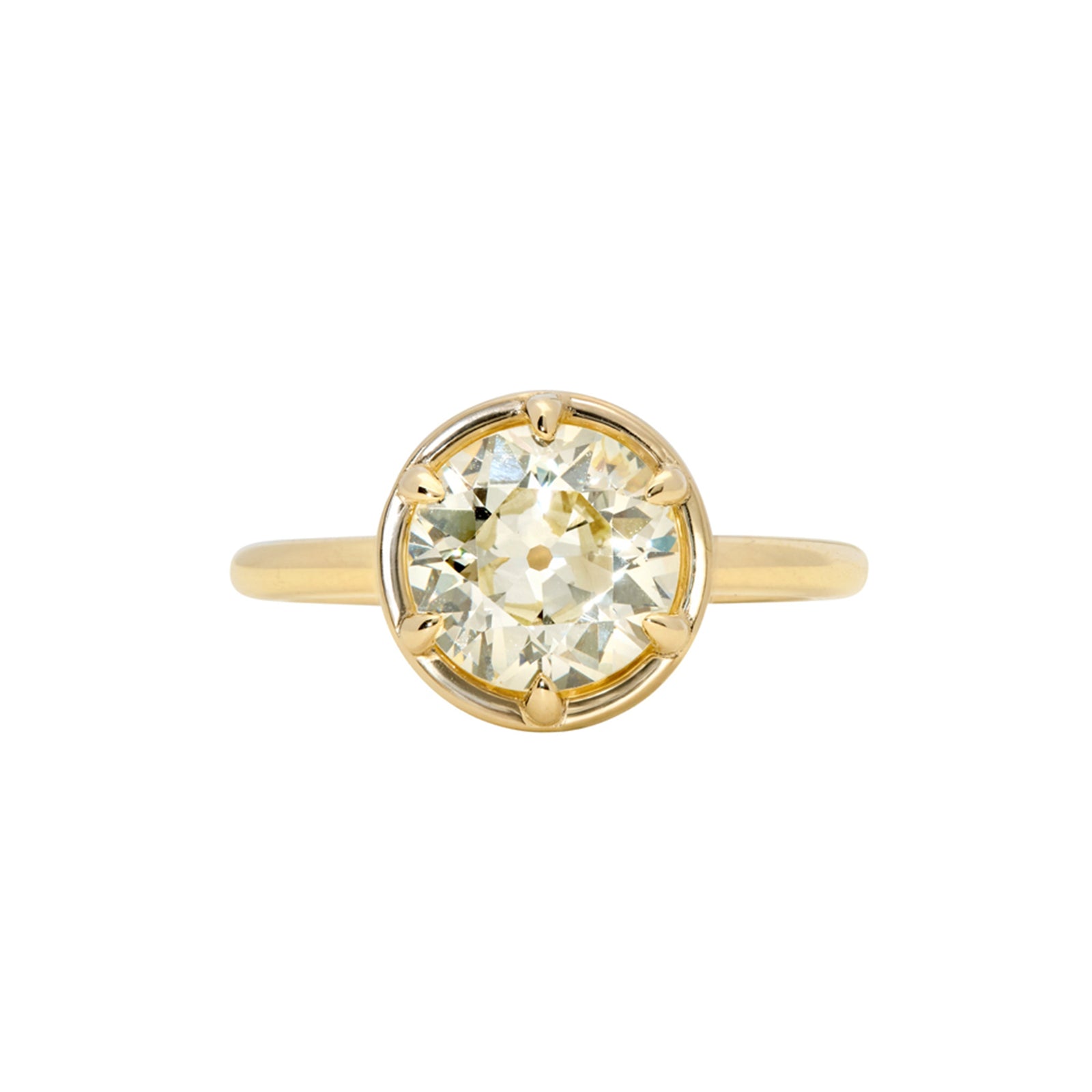2.06ct Antique Old European Cut <br><b> Emily Warden Designs </b> | Georgian Set Ring