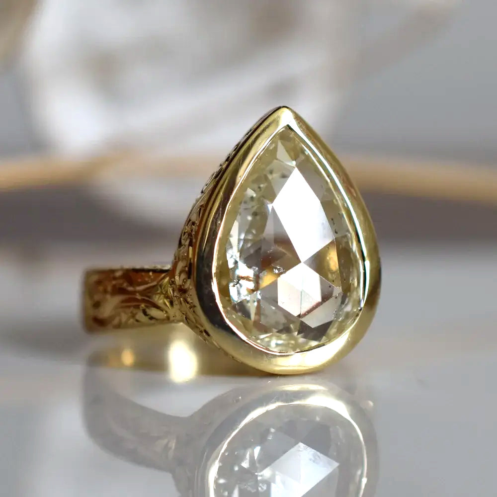 5.89ct Pear Rosecut <br><b> Erin Hakin </b>| Glorious Pear