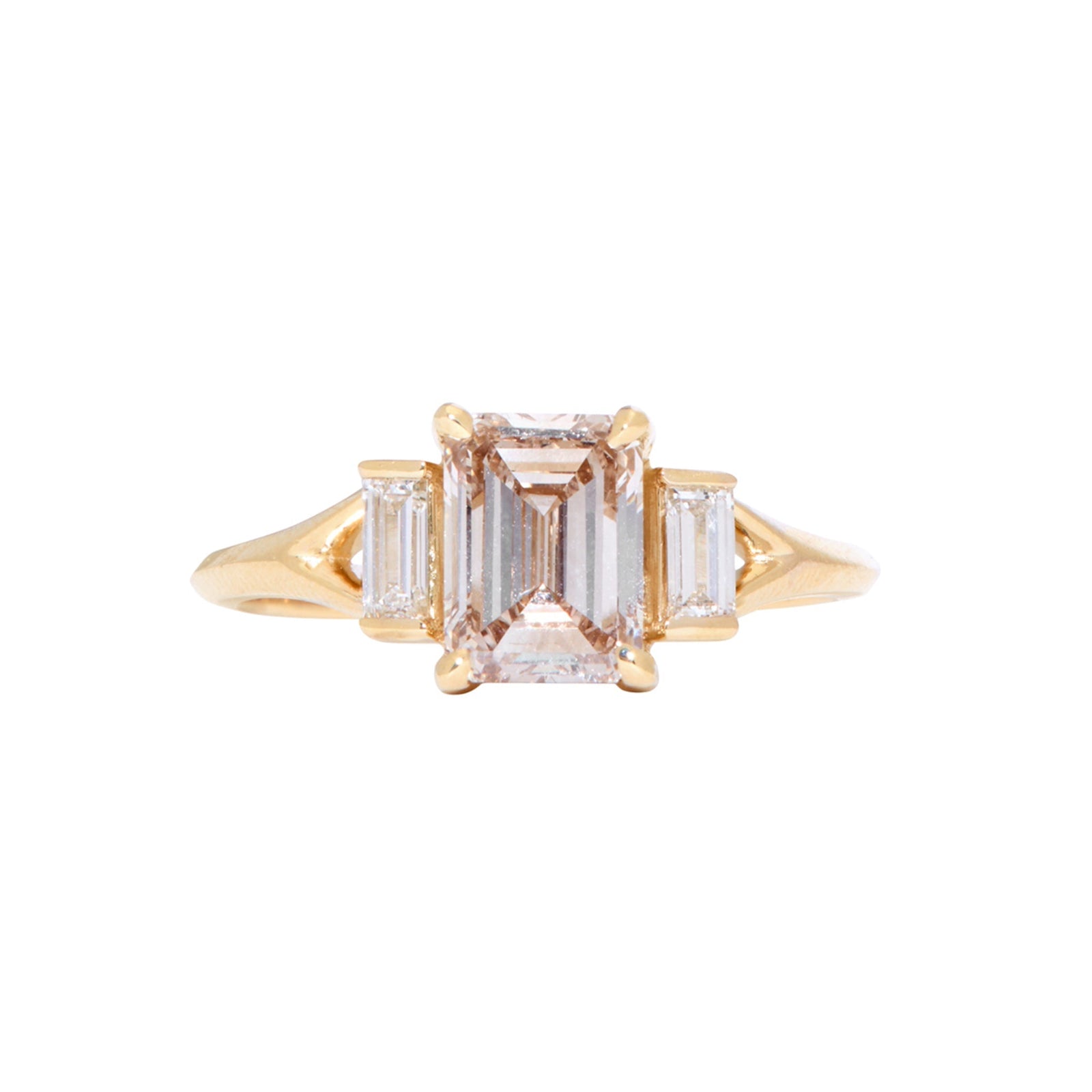 1.23ct Cut Corner Rectangle Step Cut <br><b> Emily Warden Designs </b>| Champagne Grove Ring
