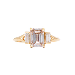 1.23ct Cut Corner Rectangle Step Cut <br><b> Emily Warden Designs </b>| Champagne Grove Ring