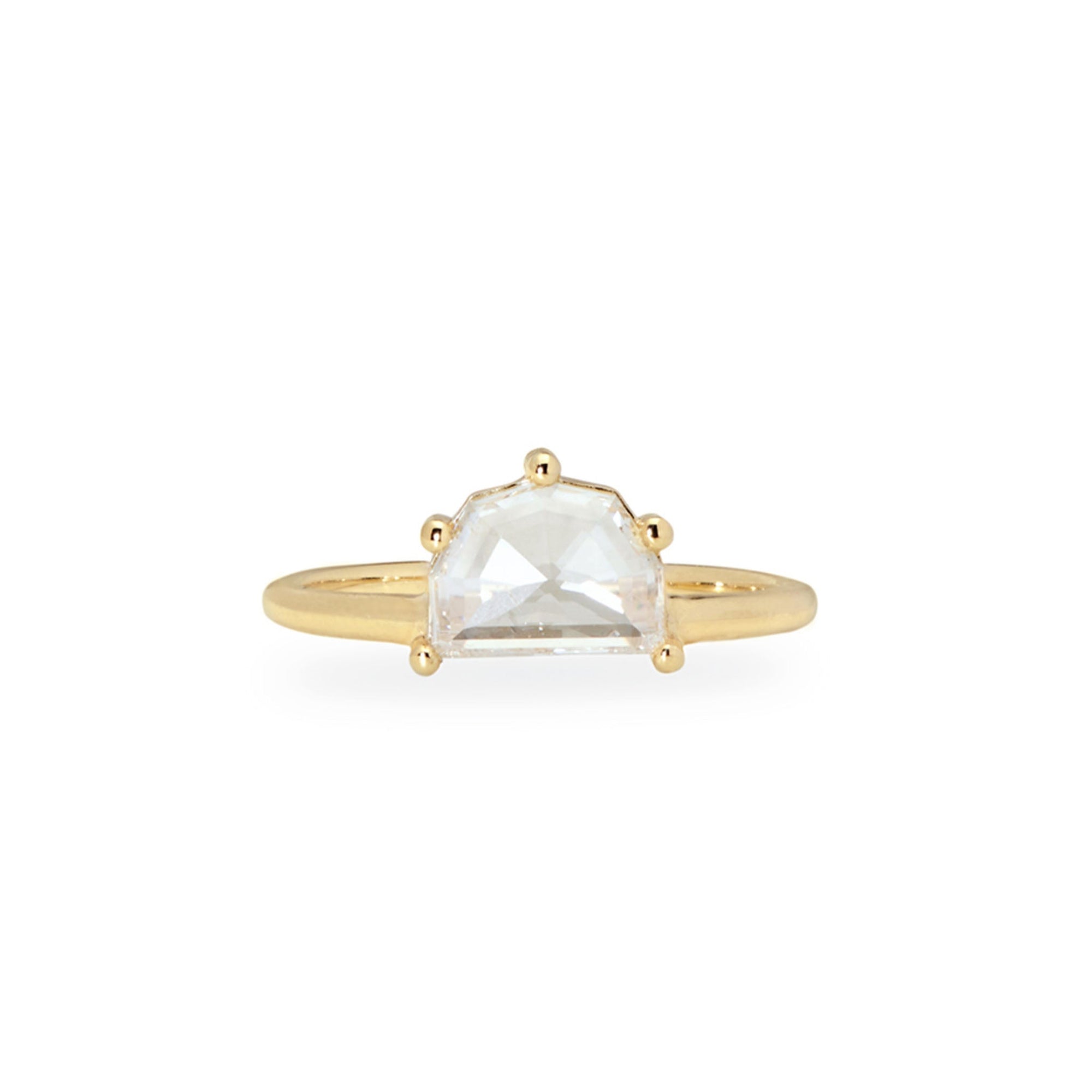 1.01ct Geo Half Moon Rosecut <br><b> Emily Warden Designs </b>| Diamond Solitaire Ring