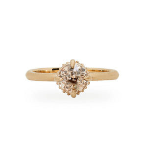 1.03ct Modern Antique Old European Cut <br><b> Emily Warden Designs </b>| Round Hidden Halo Ring