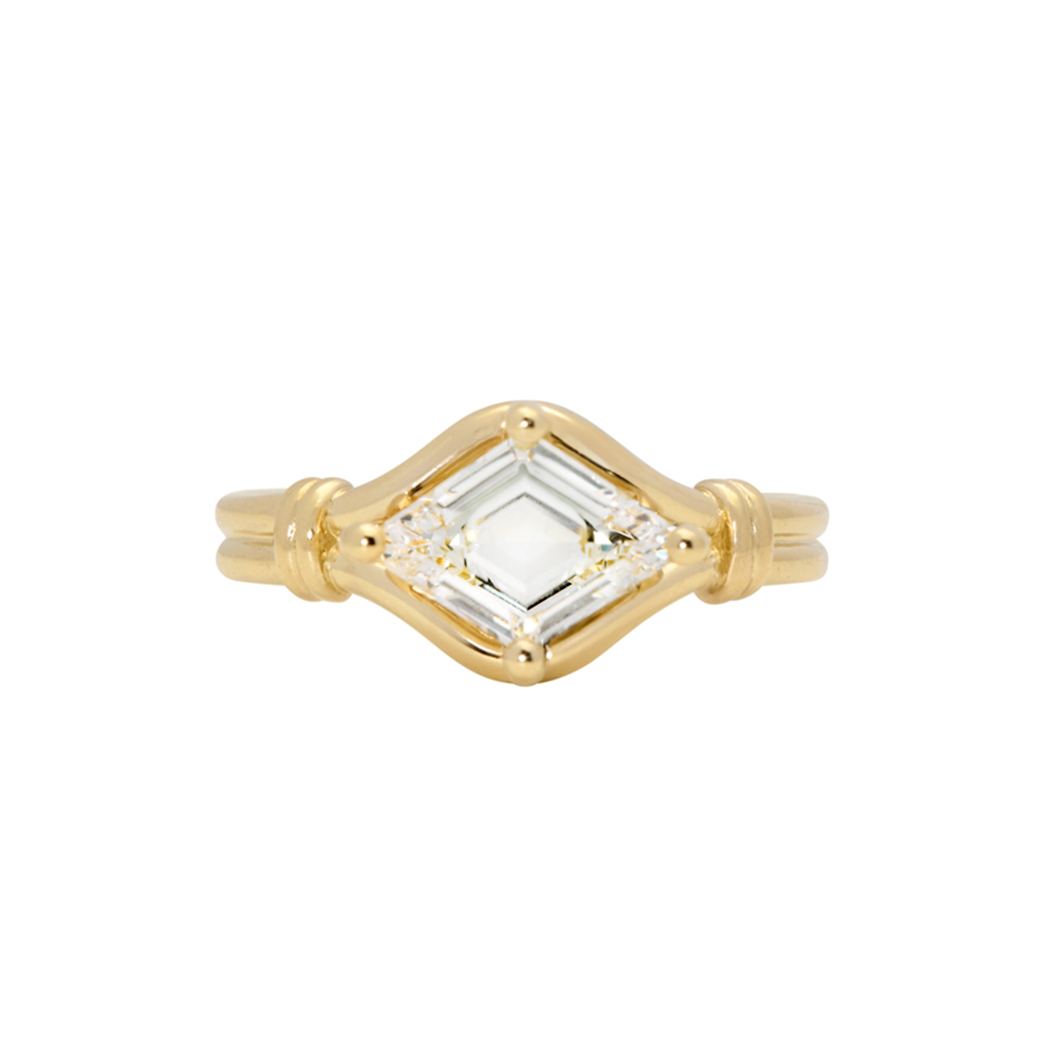 1.21ct GIA IF Lozenge Step Cut <br><b> Emily Warden Designs </b>| Flawless Lover’s Knot Ring